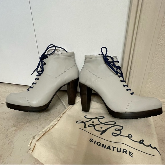 L.L.Bean Birch Ankle Boot, 11, Lace Up, New Never Worn, Grey w Navy or Tan Laces - Picture 7 of 12